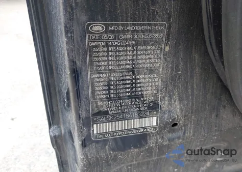 2008 Land Rover Range Rover Sport Hse z USA, uszkodzony, nr VIN SALSK25418A183224